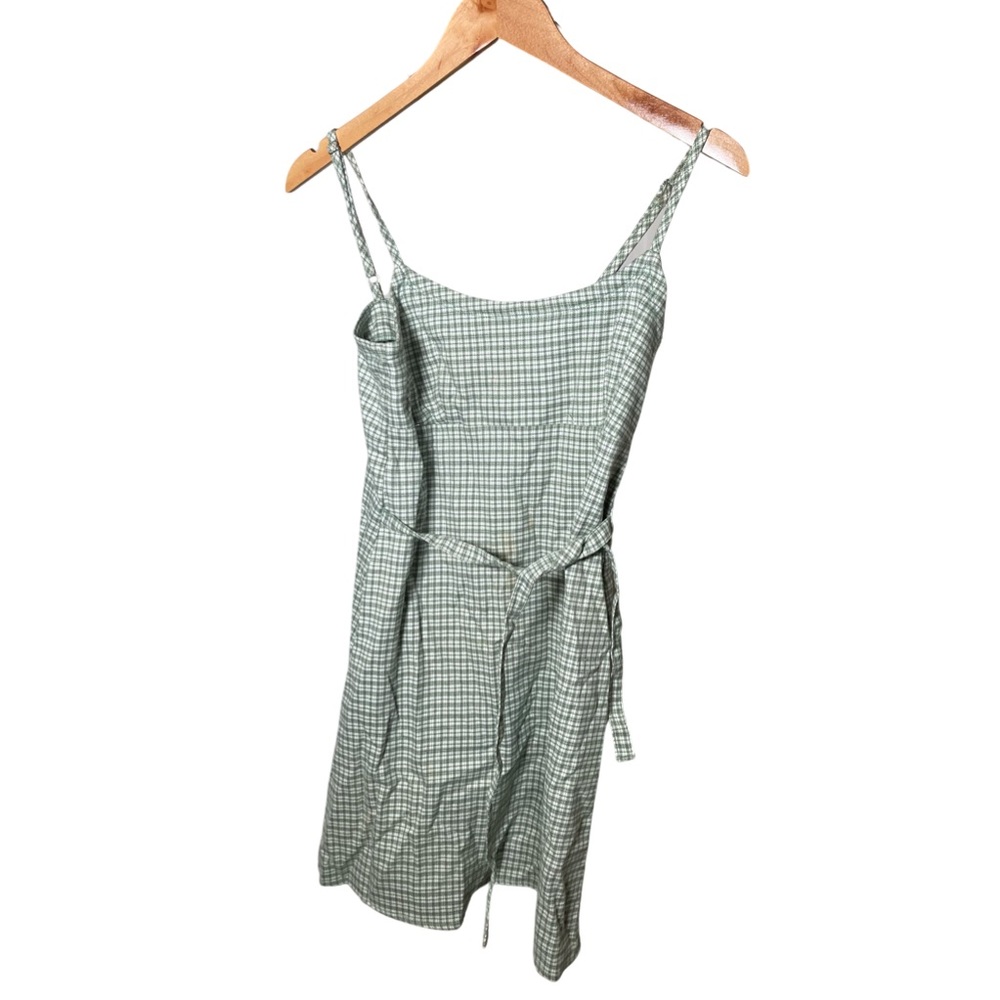 Short waist adjustable plaid dress vintage looking dress